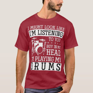 ドラムマーパーカッションドラムスティック音楽ギフトドラム Tシャツ