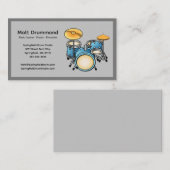 ドラムミュージック先生名刺 |ドラムセット 名刺 (正面/裏面)