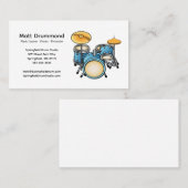 ドラムミュージック先生名刺 |ドラムセット 名刺 (正面/裏面)