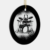 ドラムメンメンズドラムキット音楽ギフト セラミックオーナメント (右)