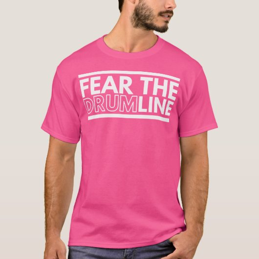 ドラムラインのドラムを恐れる Tシャツ (正面)