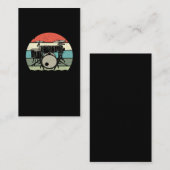 ドラムレトロドラムセットロックバンドドラムミュージシャン 名刺 (正面/裏面)