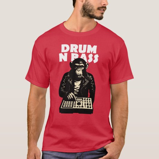 ドラムンベース・モンキー Tシャツ (正面)