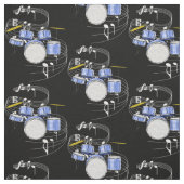 ドラム一定の生地-暗闇 ファブリック (見本)