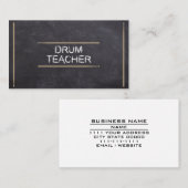 ドラム先生レッスン音楽教師チョークスティック 名刺 (正面/裏面)