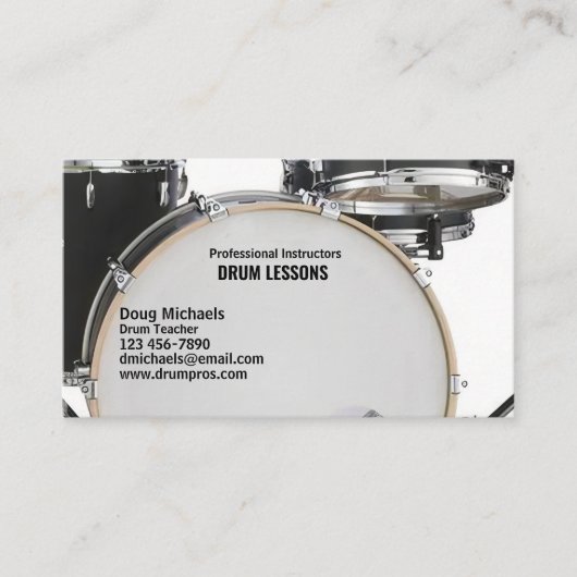 ドラム先生 名刺 (正面)