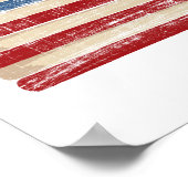 ドラム動揺してスティックUSAフラッグドラマーTeesギフト ポスター (角)