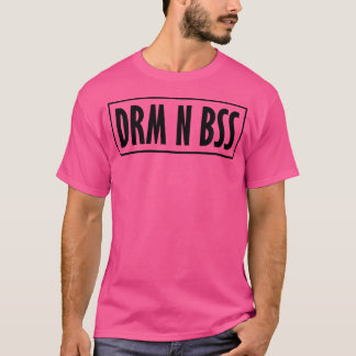 ドラム及びベース音楽液体ジャングルEdmドラクールムB Tシャツ
