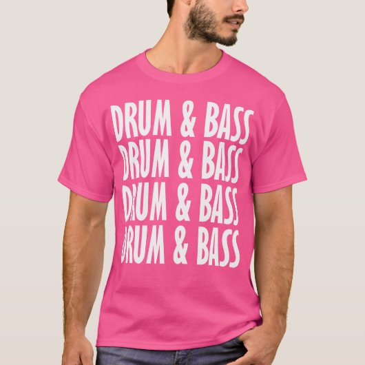 ドラム及びベース音楽液体ジャングルEdmドラクールムB Tシャツ (正面)