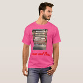 ドラム及びベース・ビニール音楽シ男性へャツ及び女性 Tシャツ (正面フル)