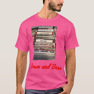 ドラム及びベース・ビニール音楽シ男性へャツ及び女性 Tシャツ