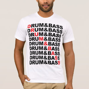 ドラム及び低音の正方形 Tシャツ