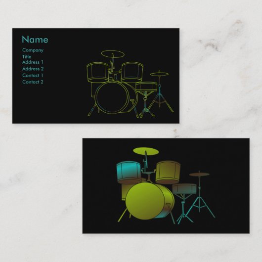 ドラム名刺 名刺 (正面/裏面)