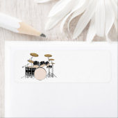 ドラム図解入りの、写真付きのセット ラベル (インサイチュ)