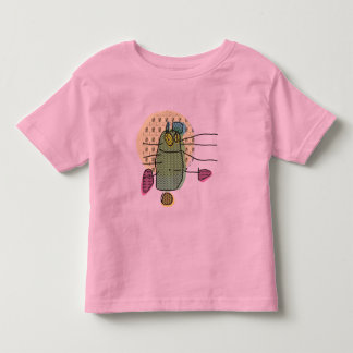 ドラム子供のTシャツを遊ぶ緑のバニー トドラーTシャツ