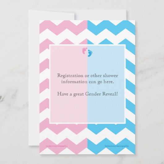 ドラム専攻のまたはチアリーダーの性別表示招待状 招待状 (裏面)