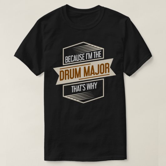 ドラム専攻のドラム Tシャツ (デザイン正面)