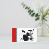 ドラム市松模様に。 名刺 (スタンド正面)