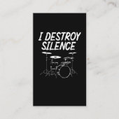 ドラム引用文ドラムセットロックバンドドラムミュージシャン 名刺 (正面)