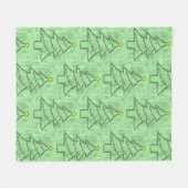 ドラム文字クリスマスツリー フリースブランケット (正面(横))