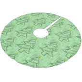 ドラム文字クリスマスツリー ブラッシュドポリエステルツリースカート (アングル)