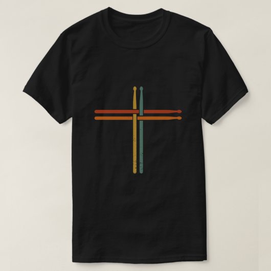 ドラム演奏パーカッションJesusクリスチャンのドラムS Tシャツ (デザイン正面)