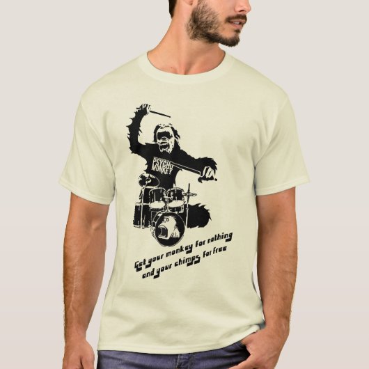 ドラム猿のpsychomonkey tシャツ (正面)