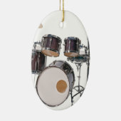 ドラム用具の打楽器音楽コンサート セラミックオーナメント (右)