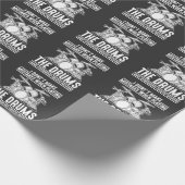 ドラム笑わされるミングミュージシャン打楽器ドラムプレーヤー ラッピングペーパー (角)