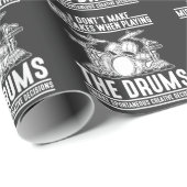 ドラム笑わされるミングミュージシャン打楽器ドラムプレーヤー ラッピングペーパー (ロールコーナー)