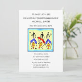 ドラム素晴らしミング及びお祝い誕生日 招待状 (スタンド正面)