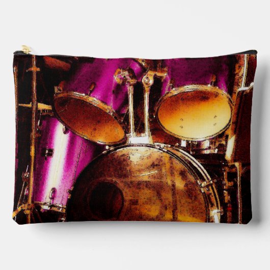 ドラム缶、屋外ジャムプリントカットソーバッグ アクセサリーポーチ (正面)