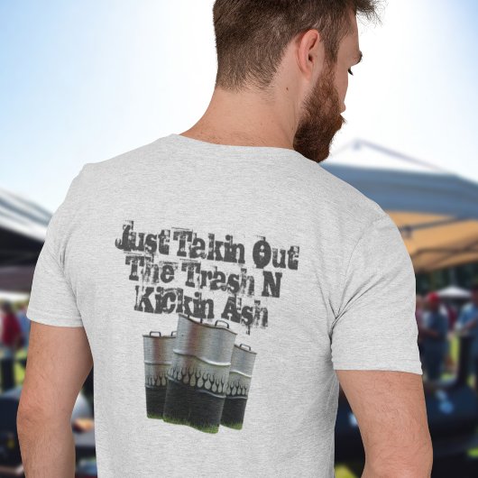 ドラム缶BBQスモーカーでゴミ捨て Tシャツ