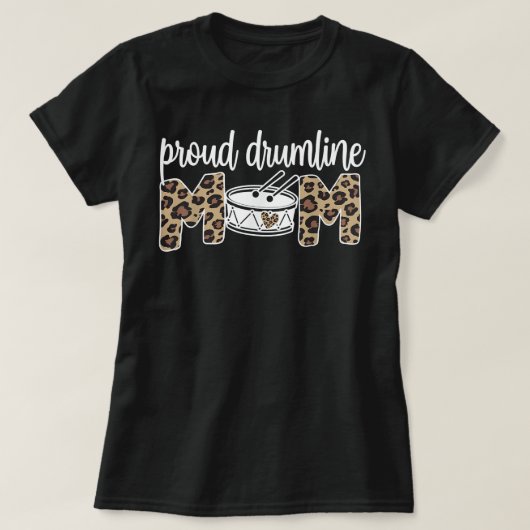 ドラム誇りを持ったラインママ Tシャツ (デザイン正面)