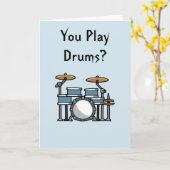 ドラム誕生日カード カード (黄色い花)