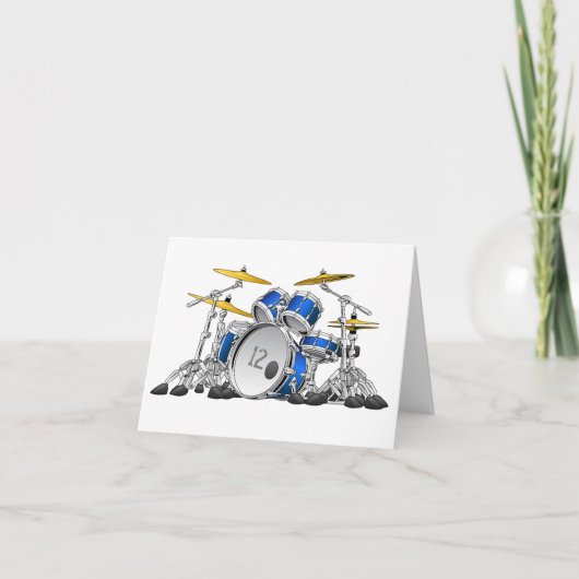 ドラム誕生日カード – 12 カード (正面)