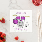 ドラム誕生日 スタンダードカクテルナプキン (インサイチュ)