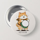 ドラム遊をキャット 缶バッジ (正面&裏面)