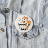 ドラム遊をキャット 缶バッジ (インサイチュ)