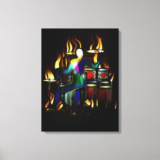 ドラム遊ガイのドラムセット キャンバスプリント (正面)