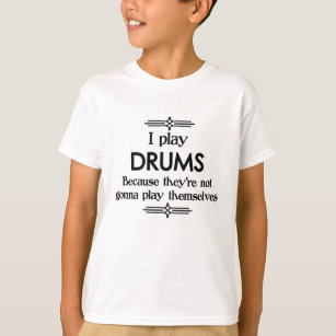 ドラム遊ス – 自体おもしろいDeco Music Tシャツ