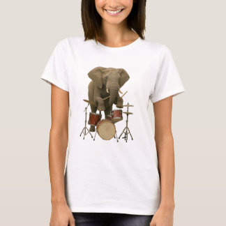ドラム遊ズ象デザイン女性Tシャツ Tシャツ