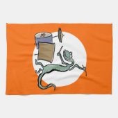 ドラム遊トカゲ キッチンタオル (横)