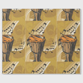 ドラム音ラッピング紙 ラッピングペーパー (フラット)