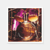 ドラム、アウトドアジャム スタンダードカクテルナプキン (正面)