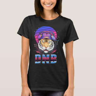 ドラム・アンド・バス・タイガー電子音楽の気化波 Tシャツ