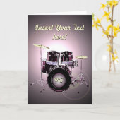 ドラム（カスタマイズ可能） カード (黄色い花)