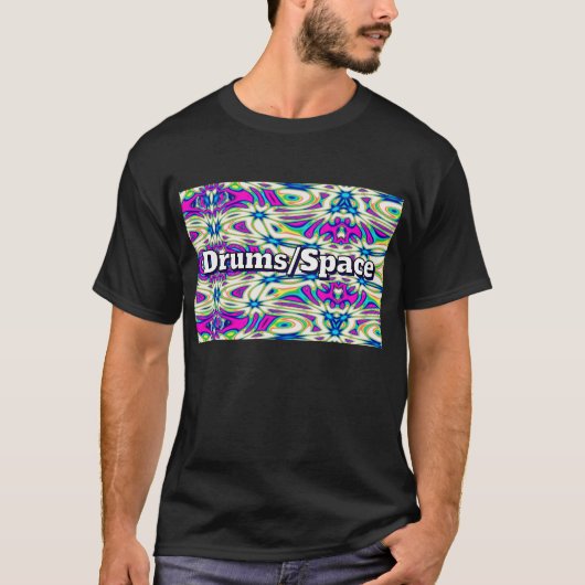 ドラム/スペース（文字変更可能） Tシャツ (正面)