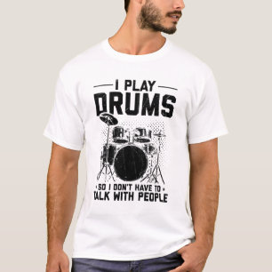 ドラム ミュージカル楽器ドラマーギフト Tシャツ