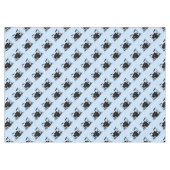 ドラム ミュージック デザイン ブルー テーブルクロス (正面(横))